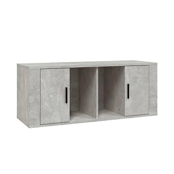 VEEKI Meuble TV, Meuble TV Suspendu, Meuble TV Industriel, Meuble TV Bois, Meuble Chambre, Convient pour Salon ou Chambre, Gr