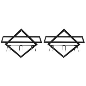 Veemoon Décoration Murale 2 Pièces Casier à Vin Rouge Porte-vin Blanc Présentoir à Vin Suspendu Support Daffichage De Verre 