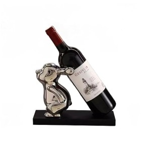 YHANNI TZNNXZWX Casier à Vin en Forme De Lapin Ornements en Céramique Décor Stockage Bureau Meuble TV Salon 24x12.5x17.5cm Si