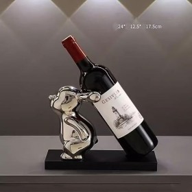 YHANNI TZNNXZWX Casier à Vin en Forme De Lapin Ornements en Céramique Décor Stockage Bureau Meuble TV Salon 24x12.5x17.5cm Si