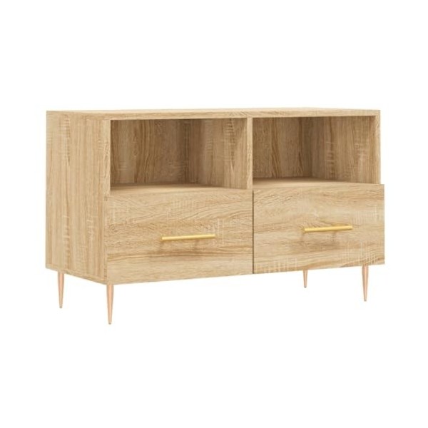 VEEKI Meuble TV, Meuble TV Suspendu, Meuble TV Industriel, Meuble TV Bois, Meuble Chambre, Convient pour Salon ou Chambre, Ch