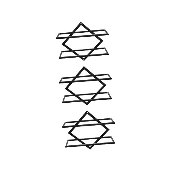 DECHOUS 3 Pièces Casier à Vin en Métal Supports Muraux pour Présentoir à Vin Casiers à Vin pour Garde-Manger Casier à Vin Déc