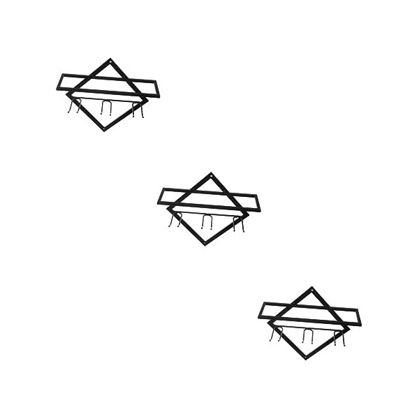 DECHOUS 3 Pièces Casier à Vin en Métal Supports Muraux pour Présentoir à Vin Casiers à Vin pour Garde-Manger Casier à Vin Déc