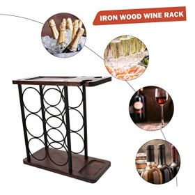 PRETYZOOM 1 Pc Casier à Vin Vintage Porte-gobelet Domestique Organisateur De Vin Rouge Étagère De Rangement pour Armoire Orga