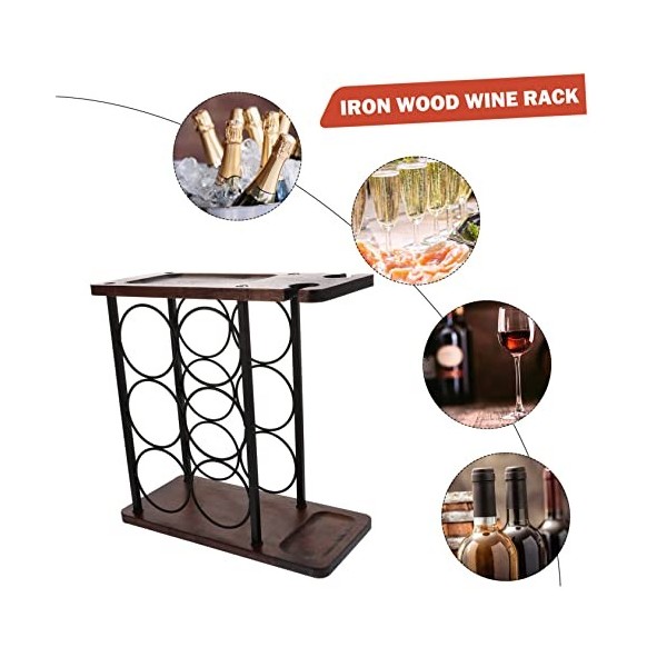 PRETYZOOM 1 Pc Casier à Vin Vintage Porte-gobelet Domestique Organisateur De Vin Rouge Étagère De Rangement pour Armoire Orga