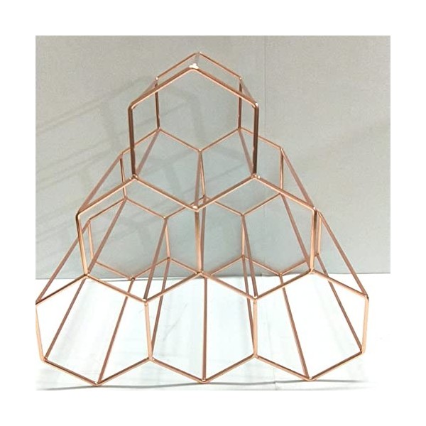 WAOCEO Casier à vin Casier à vin de Table, 6 Bouteilles de casier à vin créatif en nid dabeille en métal, Support de Rangeme