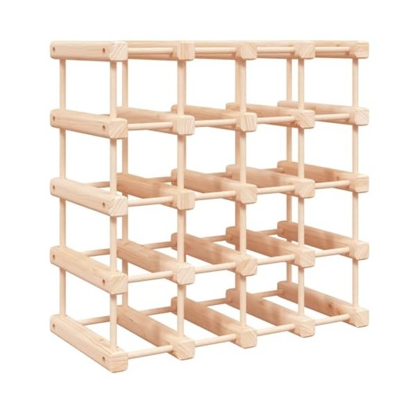 Camerina Casier à vin pour 20 Bouteilles 46,5x23x46,5 cm pin Massif,Armoire Metal,Meuble Garage,Armoire Rangement