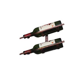 ANSNOW Casier À Vin Mural avec Cadre en Verre À Vin en Verre, Présentoir À Vin en Métal, Support de Décoration Murale de Fond