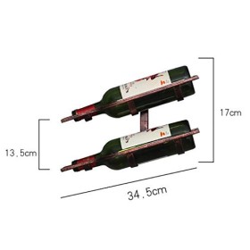 ANSNOW Casier À Vin Mural avec Cadre en Verre À Vin en Verre, Présentoir À Vin en Métal, Support de Décoration Murale de Fond