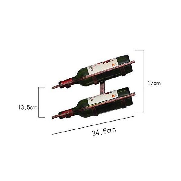 ANSNOW Casier À Vin Mural avec Cadre en Verre À Vin en Verre, Présentoir À Vin en Métal, Support de Décoration Murale de Fond