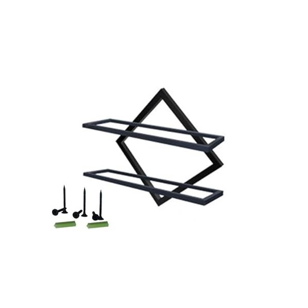 WaLdor Casier à vin Casier à vin Rouge en Fer, Rangement Mural Simple for Salon, Ensemble de Verres à vin Rouge, Support créa