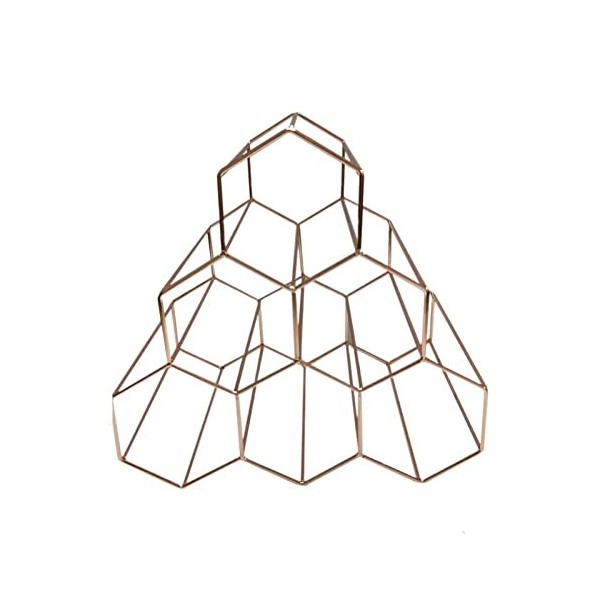 WaLdor Casier à vin Casier à vin de Table, 6 Bouteilles de casier à vin créatif en nid dabeille en métal, Support de Rangeme