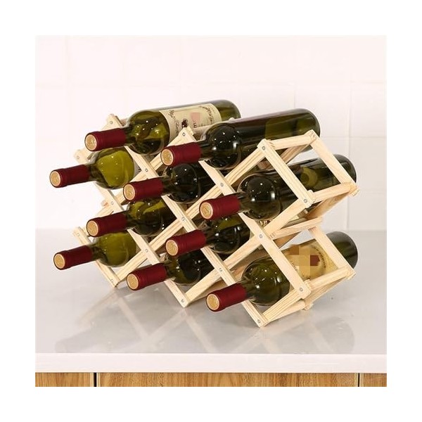 MObyat Casier à vin Casier à vin en Bois Casier à vin Pliant créatif Support de vin Présentoir Casier à vin de Rangement pour