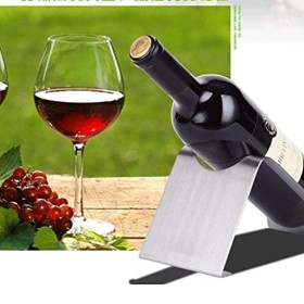Casier à vin Casier à vin sur Pied en Acier Inoxydable Simple et créatif Style européen Porte-Bouteille de vin décoration de 