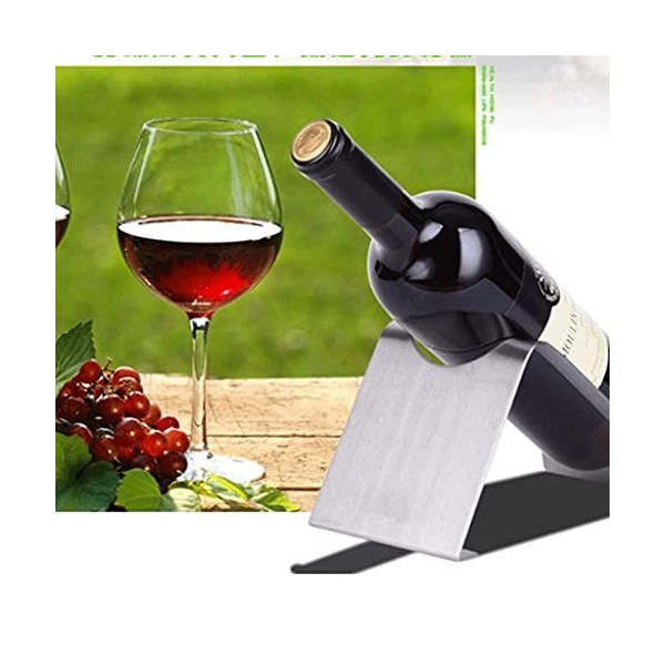 Casier à vin Casier à vin sur Pied en Acier Inoxydable Simple et créatif Style européen Porte-Bouteille de vin décoration de 