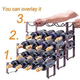 IOSIX Étagère de Stockage dalcool, Porte-vin en métal 1PC Porte-vins pour Champagne Cuisine Barre de Cuisine Organisateur Af