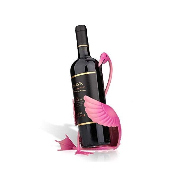Étagère de Stockage dalcool, Racque de vin Flamingo Porte-vin Tarifs de vin Sculpture en métal Sculpture Pratique Sculpture 
