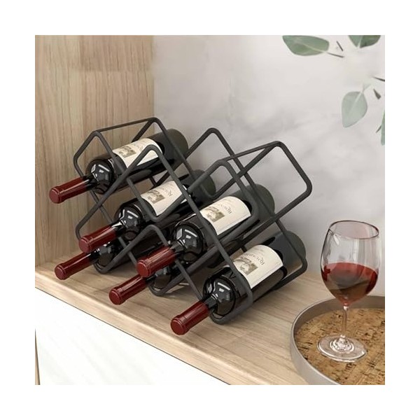 JSLXNDM Casier à Bouteilles De Vin, Casier à Bouteilles en Bois, Casier en Fer, Grand Espace Dempilage, Adapté Aux Bars, sou