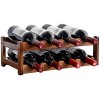ANSNOW Casiers À Vin de Table Rustiques, Étagères de Rangement en Bois À 2Ux pour 6 Ou 8 Bouteilles, Armoires À Vin, Décorati