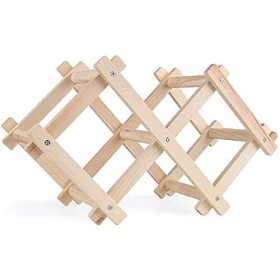 FKwine Racks Décorations dornements de casier à vin Simple Pliable en Bois pour Cuisines Rangement de Salon Taille : 33.5 *