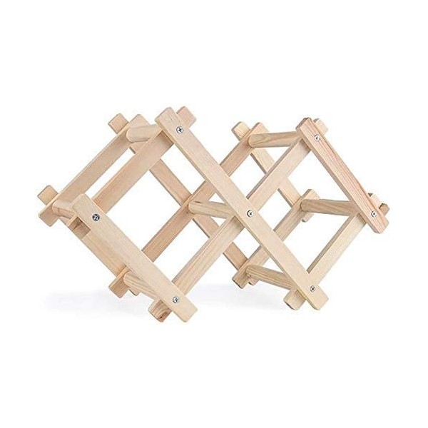FKwine Racks Décorations dornements de casier à vin Simple Pliable en Bois pour Cuisines Rangement de Salon Taille : 33.5 *