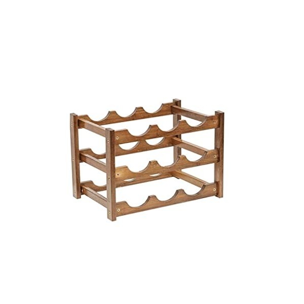 Wnota Porte Bouteilles Casier À Vin Étagère À Vin De Comptoir Debout Libre Présentoir À Vin en Bambou Naturel Empilable Domes
