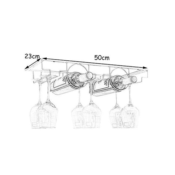 ANSNOW Casiers À Vin Muraux, Casiers Et Armoires À Vin Autoportants, Porte-Bouteilles de Vin Et Verres À Vin, Supports À Verr
