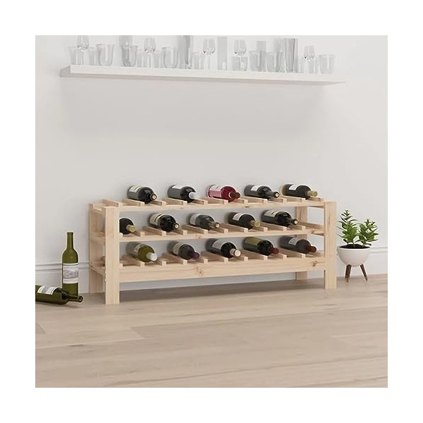 Casier à vin 109,5x30x42 cm Bois de pin massif