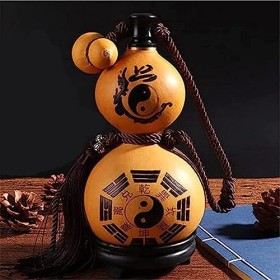 CONROS Pot à Eau, Pot à vin en calebasse, Naturel Vin Gourde Pendentif Hip Flacon Gourde Pichet Extérieur Portable Bouilloire