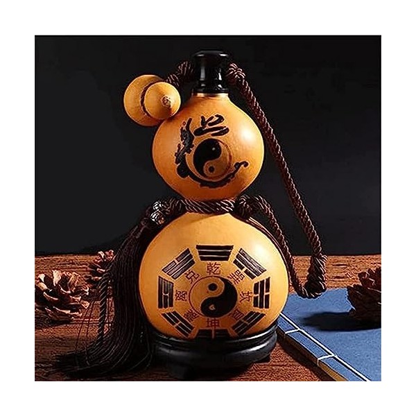 CONROS Pot à Eau, Pot à vin en calebasse, Naturel Vin Gourde Pendentif Hip Flacon Gourde Pichet Extérieur Portable Bouilloire