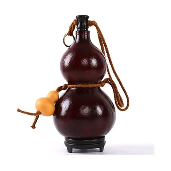 pot à eau, pot à vin en calebasse, Bouteille de courge sèche portative extérieure, bouteille de courge naturelle pure avec co