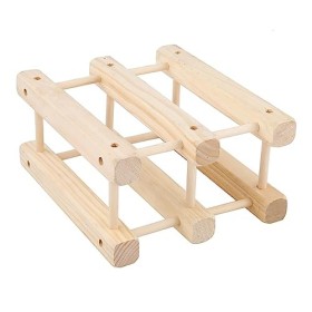 Tyewomiy Casier à vin for Placard, casiers à vin en Bois, Porte-Bouteilles for 2/4/6/10/12 Bouteilles de vin Color : Wood, S