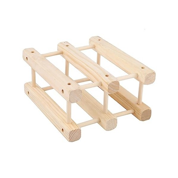 Tyewomiy Casier à vin for Placard, casiers à vin en Bois, Porte-Bouteilles for 2/4/6/10/12 Bouteilles de vin Color : Wood, S