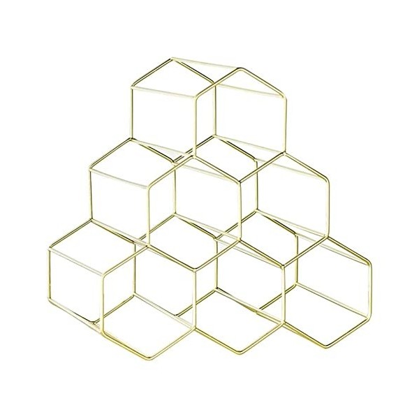 FanXus Casier à vin casier à vin Nordique en Acier Inoxydable, étagère de décoration, présentoir darmoire de Salon J1030, Br