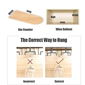 FanXus Casier à vin de Bar casiers à vin de Plafond casier à Bouteilles de vin Mural ， sous Une étagère de Meuble de Placard,