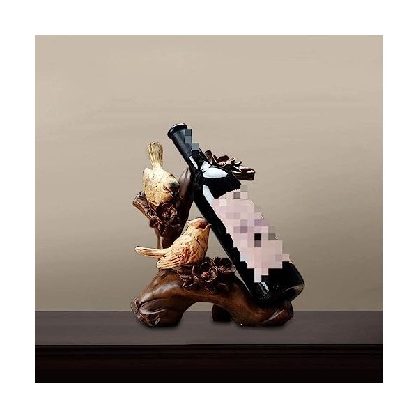 Casier à vin créatif, Porte-Bouteille de vin Simple décoration de la Maison, Figurines Ornements Oiseau casier à vin Rouge Or