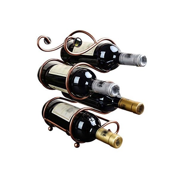 IXART Casier à Vin/Porte Bouteilles Casier à vin de comptoir Double S Casier à vin en métal à économie de Bureau pouvant acc