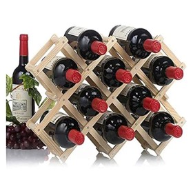 MAKIVI Casier à vin 10 Bouteilles Rouge Bricolage Porte-bière Barre de Cuisine présentoir en Bois Massif Chambre Armoire à vi