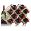 MAKIVI Casier à vin 10 Bouteilles Rouge Bricolage Porte-bière Barre de Cuisine présentoir en Bois Massif Chambre Armoire à vi