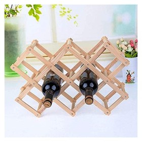 MAKIVI Casier à vin 10 Bouteilles Rouge Bricolage Porte-bière Barre de Cuisine présentoir en Bois Massif Chambre Armoire à vi