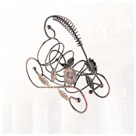 Support Décoratif pour Casier à Vin Racque de vin de Style rétro Racque de vin en Fer forgé Racque daffichage en Fer europée