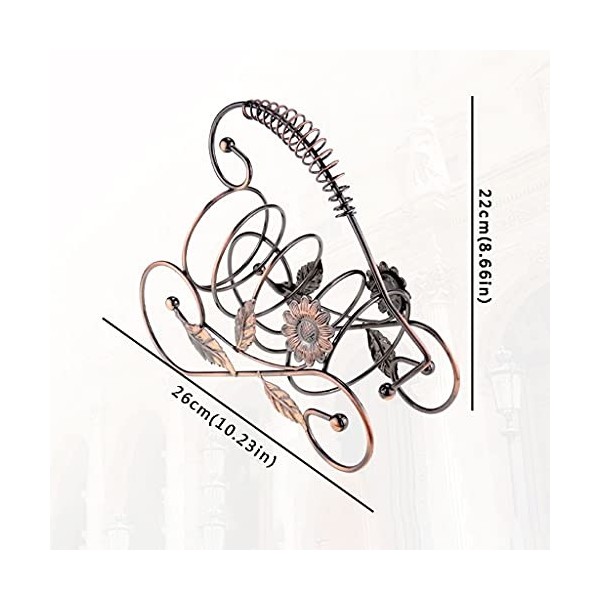 Support Décoratif pour Casier à Vin Racque de vin de Style rétro Racque de vin en Fer forgé Racque daffichage en Fer europée