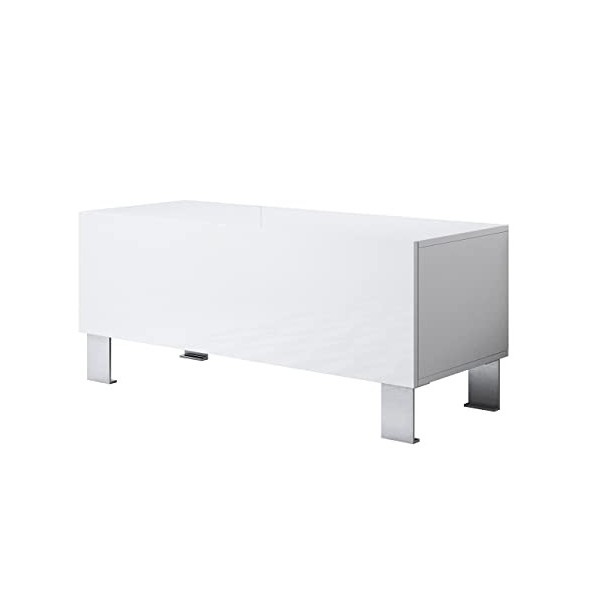 MB Muebles Bonitos | Meuble TV télé avec Rangement Moderne avec Pieds 2 cm Luke H1 | Largeur 100cm x Hauteur 32cm x Profondeu