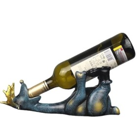 HEXEH Casier à Vin Résine Elk Titulaire de vin de Bouteille de Rack Figurines européennes créatives de cerf couché Ornement A