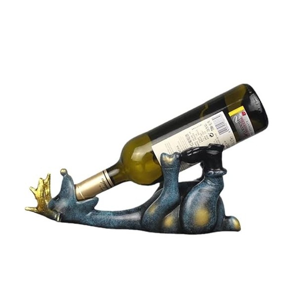 HEXEH Casier à Vin Résine Elk Titulaire de vin de Bouteille de Rack Figurines européennes créatives de cerf couché Ornement A