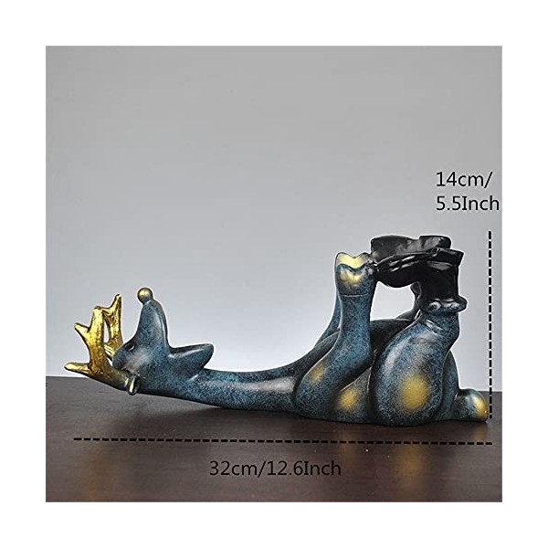 HEXEH Casier à Vin Résine Elk Titulaire de vin de Bouteille de Rack Figurines européennes créatives de cerf couché Ornement A