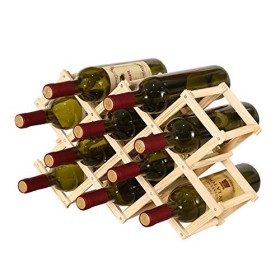 Casiers à vin, présentoir à vin Pliant Solide pour la Maison, étagère pour Armoire à vin/Couleur Bois Couleur Bois 