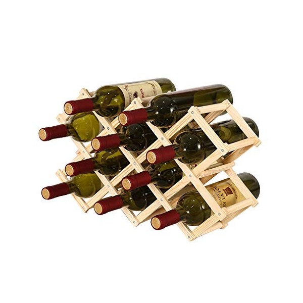 Casiers à vin, présentoir à vin Pliant Solide pour la Maison, étagère pour Armoire à vin/Couleur Bois Couleur Bois 