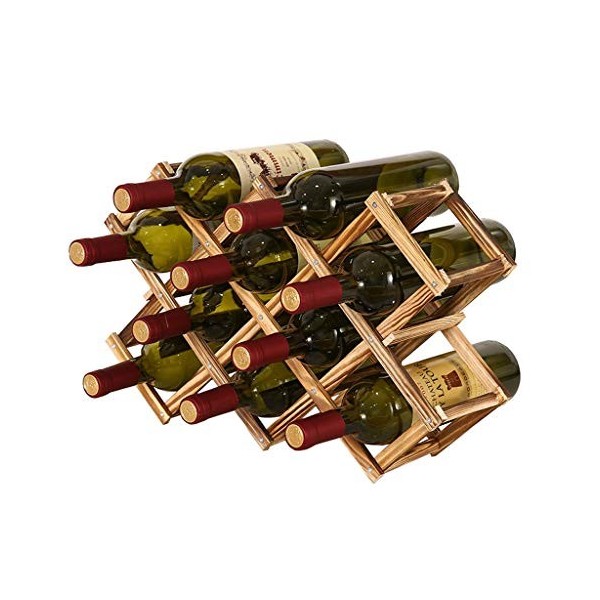 Casiers à vin, présentoir à vin Pliant Solide pour la Maison, étagère pour Armoire à vin/Couleur Bois Couleur Bois
