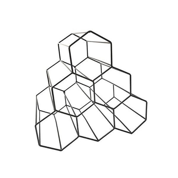 WaLdor Casier à vin Casier à vin en Forme de nid dabeille en Fer forgé, Style Nordique, Ornements en métal, Salon, Bar, prés